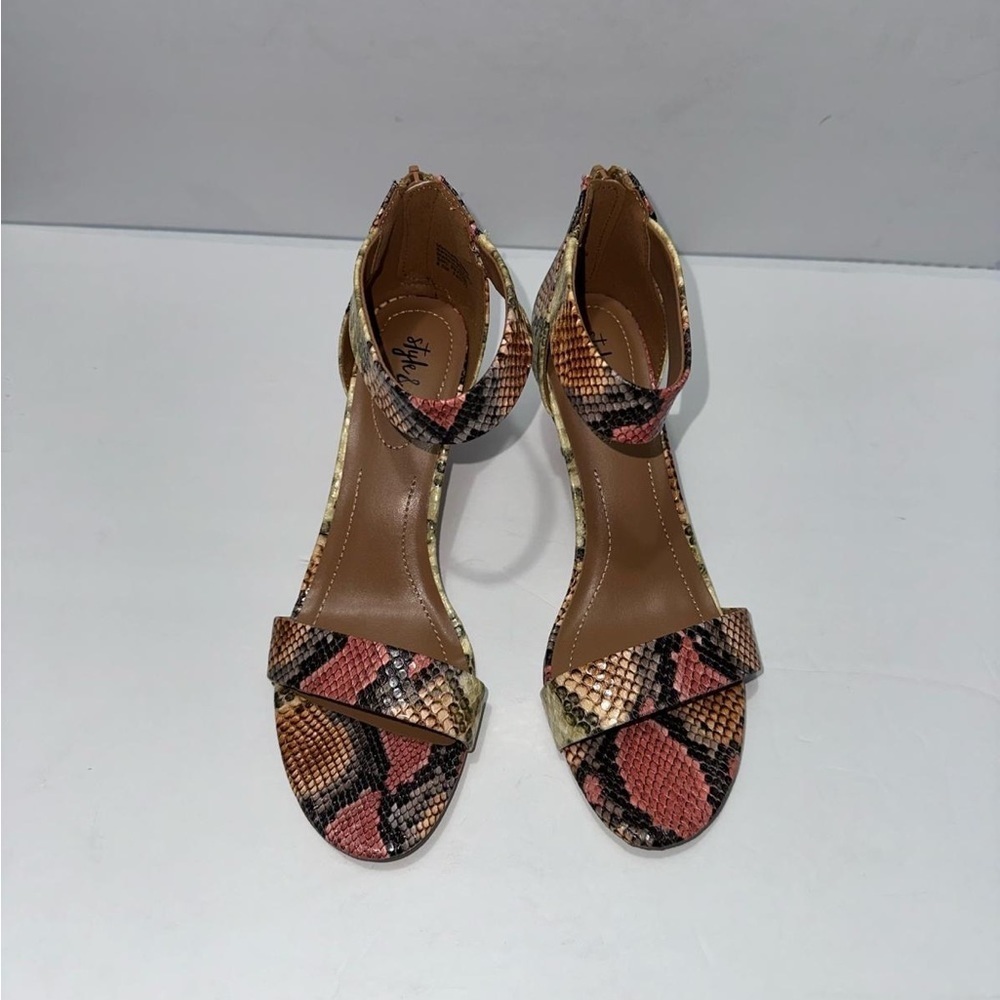 Style & Co Paycee snake print Sandals rainbow multi, Size 8.5m - Picture 3 of 6